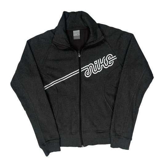 Nike Track Jacket - Large Grey Polyester Blend