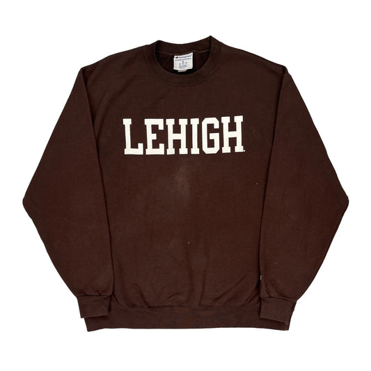 Lehigh Champion College Sweatshirt - XL Brown Cotton Blend