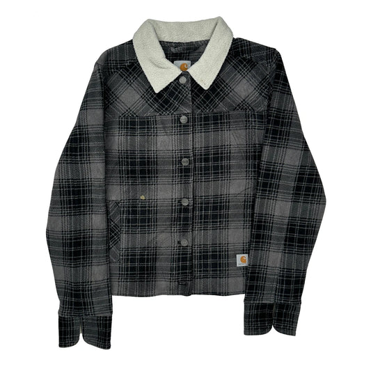 Carhartt Checked Overshirt - Small Black Cotton
