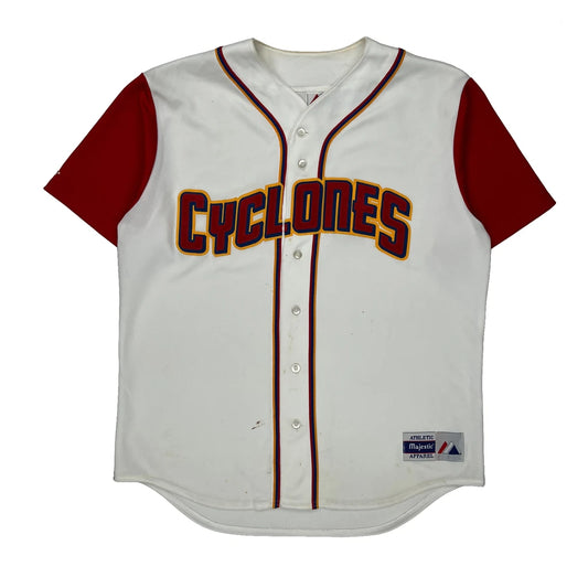 Cyclones Majestic Jersey - Large Red Polyester