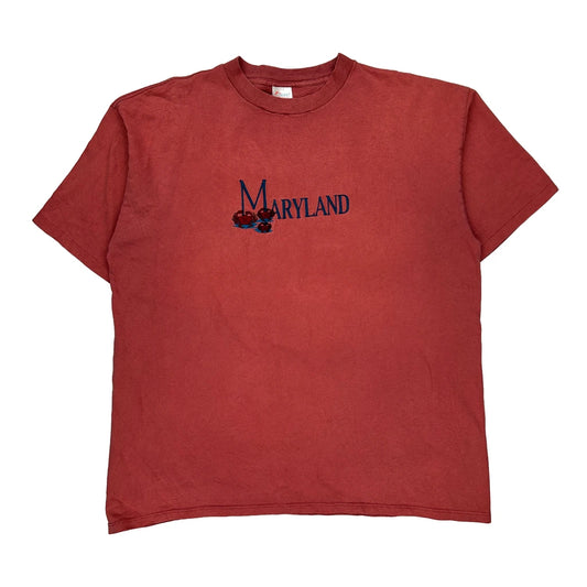 Maryland Desert Heat Single Stitch T-Shirt - 2XL Red Cotton
