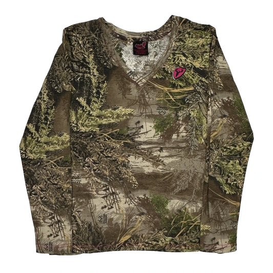 Scent Blocker Camo Long Sleeve T-Shirt - Medium Camo Cotton Blend