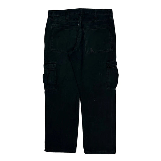 Wrangler Cargo Trousers - 34W 29L Black Cotton