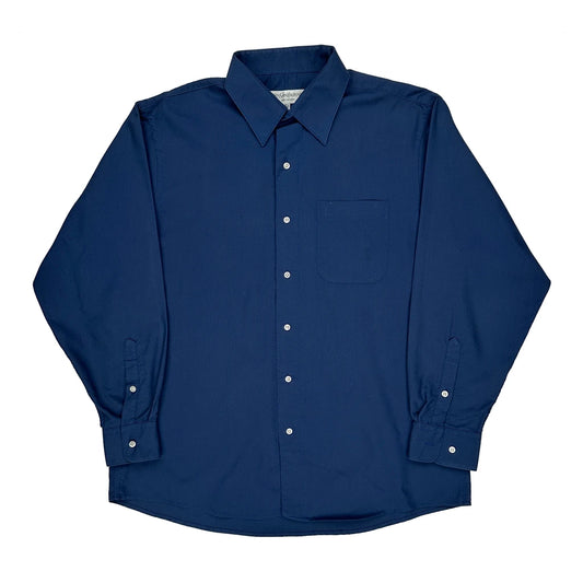 Vintage Yves Saint Laurent Shirt - Large Blue Cotton