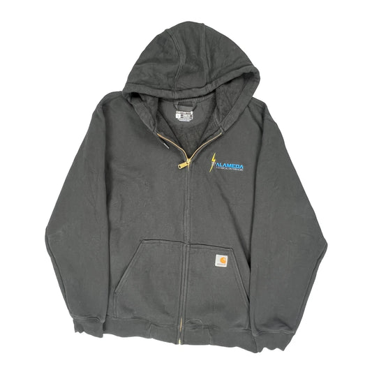Carhartt Hoodie - Large Grey Cotton Blend