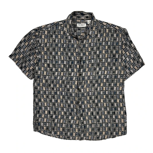 Summa Short Sleeve Shirt - Medium Multicoloured Silk