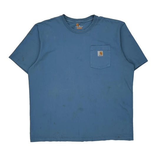 Carhartt T-Shirt - XL Blue Cotton