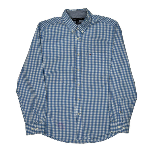 Tommy Hilfiger Checked Shirt - Large Blue Cotton