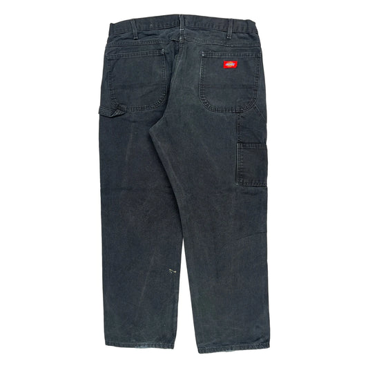 Dickies Carpenter Trousers - 36W 30L Grey Cotton