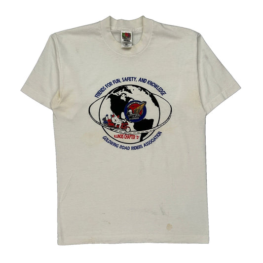 Goldwing Road Riders Association Fruit Of The Loom Single Stitch T-Shirt - Medium White Cotton Blend