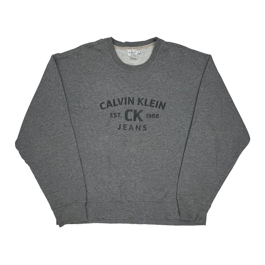Calvin Klein Jeans Sweatshirt - XL Grey Cotton