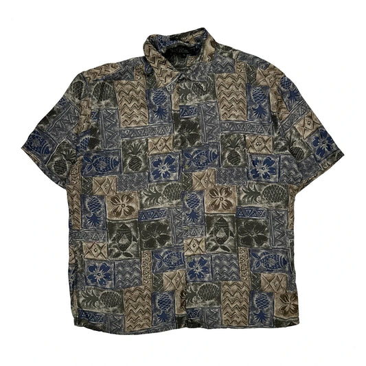 Croft & Barrow Hawaiian Shirt - XL Multicoloured Viscose
