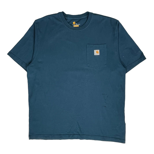 Carhartt T-Shirt - XL Blue Cotton
