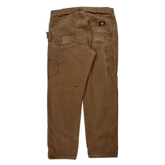 Vintage Dickies Carpenter Trousers - 36W 33L Brown Cotton