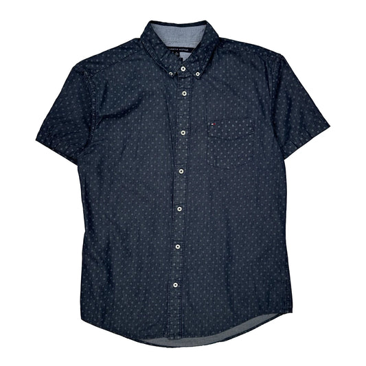 Tommy Hilfiger Short Sleeve Shirt - XL Blue Cotton