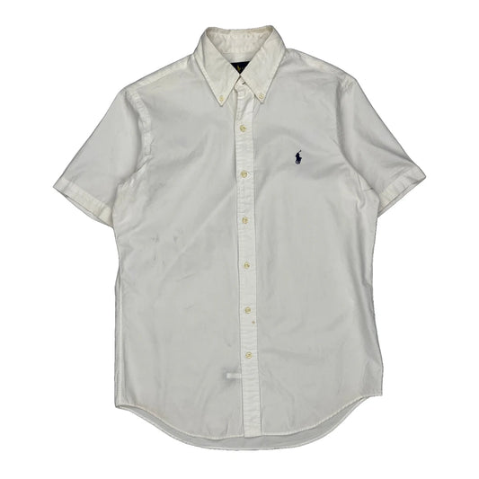 Ralph Lauren Short Sleeve Shirt - Small White Cotton