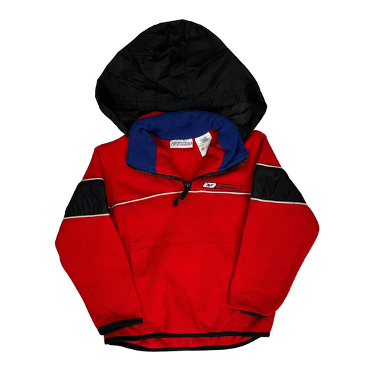 Age 5-6 Reebok Hoodie - Medium Red Polyester