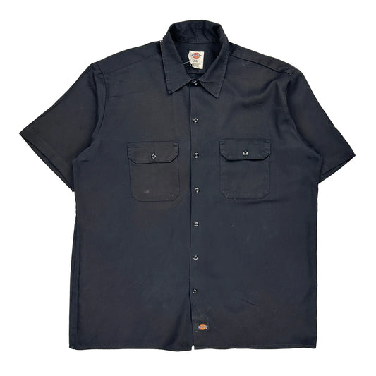 Dickies Short Sleeve Shirt - XL Black Polyester Blend