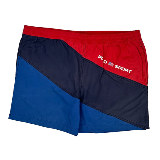 USA Flag Polo Sport Sport Shorts - Mediumw 5L Blue Nylon