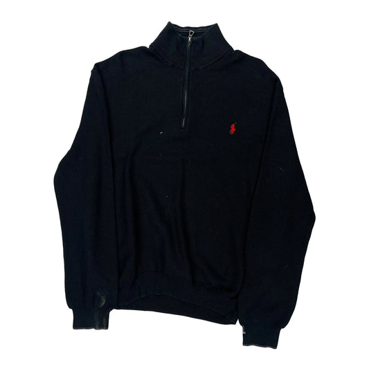 Polo By Ralph Lauren 1/4 Zip - XL Black Cotton