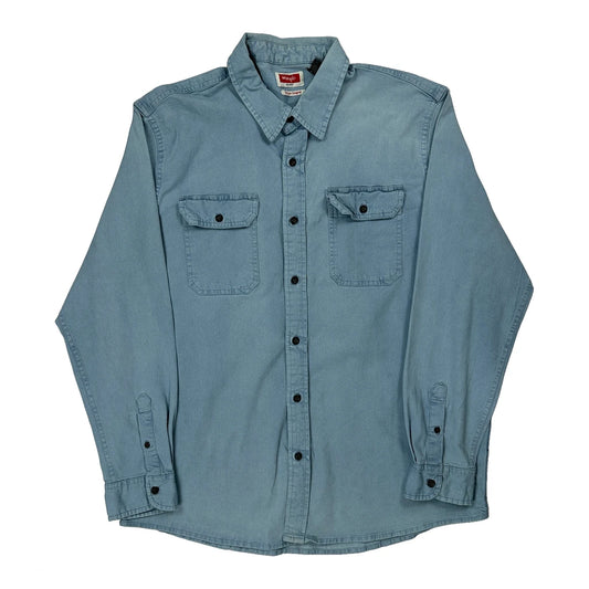 Wrangler Denim Shirt - XL Blue Cotton