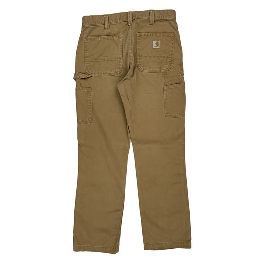 Carhartt Carpenter Trousers - 33W 31L Beige Cotton