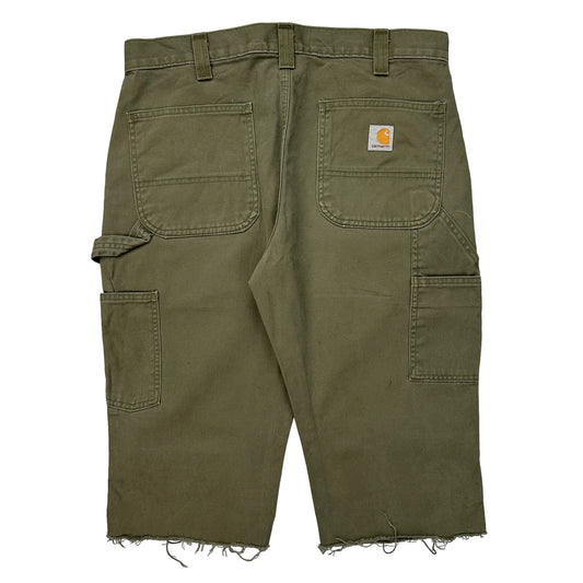 Carhartt Carpenter Shorts - 33W 12L Green Cotton