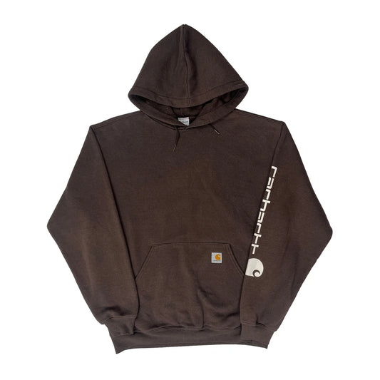Carhartt Hoodie - Large Brown Cotton Blend
