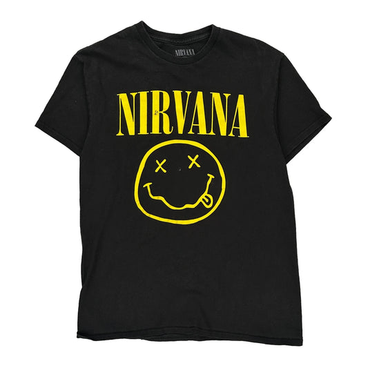 Nirvana Band T-Shirt - Medium Black Cotton