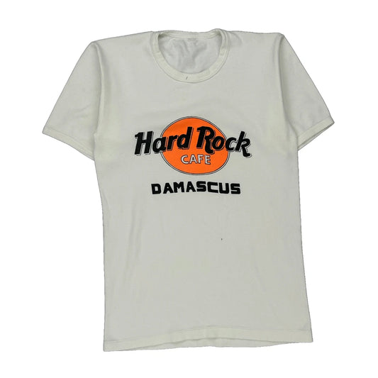 Single Stitch Hard Rock Cafe Graphic T-Shirt - XS White Cotton
