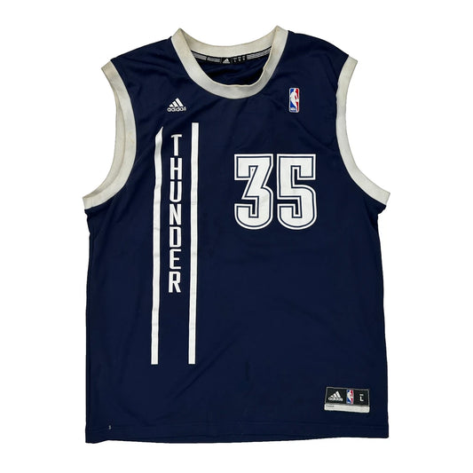 Oklahoma City Thunder Adidas Nba Jersey - Large Navy Polyester