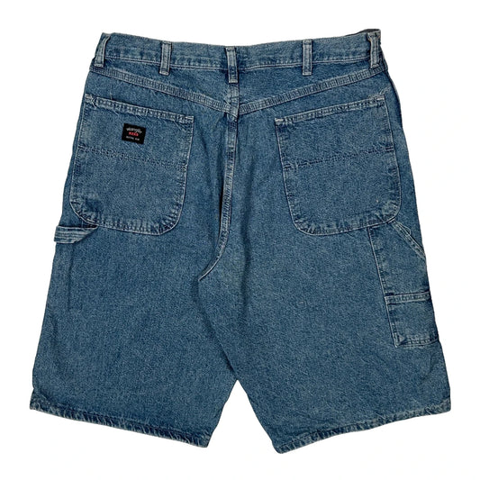 Vintage Wrangler Cargo Denim Shorts - 34W 10L Blue Denim