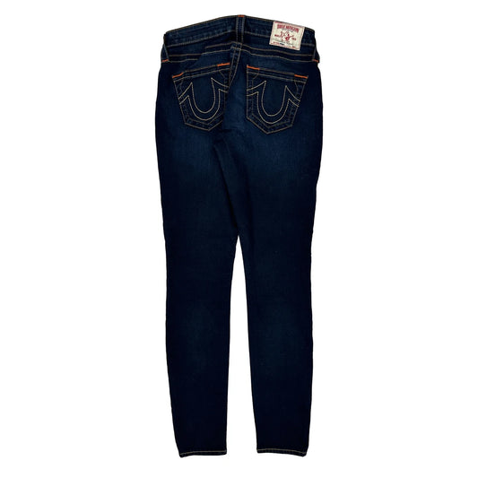 Vintage True Religion Skinny Jeans - 28W UK 6 Dark Wash Cotton Blend