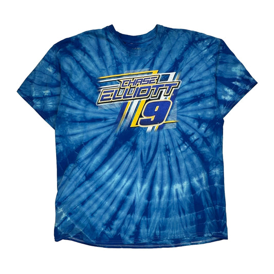 Made In USA Chase Elliott Hendrick Nascar T-Shirt - 2XL Blue Cotton