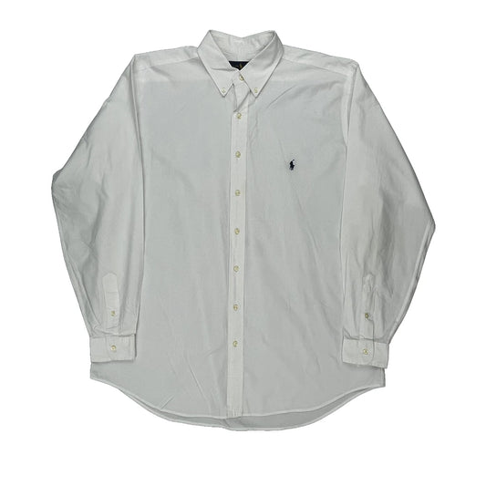 Ralph Lauren Tall Shirt - XL White Cotton
