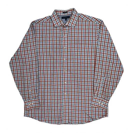 Tommy Hilfiger Checked Shirt - Large Red Cotton