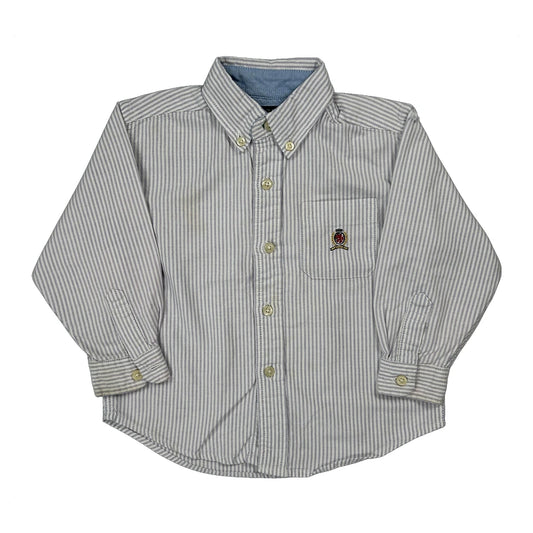 Vintage Age 3 Tommy Hilfiger Striped Shirt - XS White Cotton