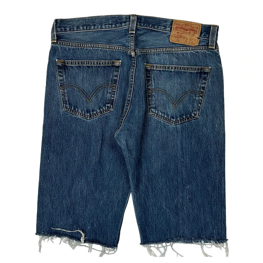 Vintage Levis Denim Shorts - 34W 13L Blue Cotton