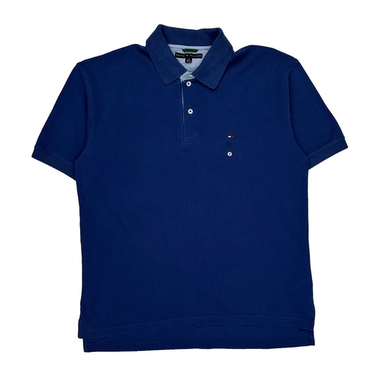 Vintage Tommy Hilfiger Polo Shirt - Large Blue Cotton