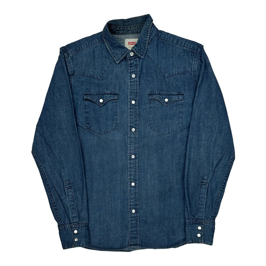 Levis Denim Shirt - Small Blue Denim
