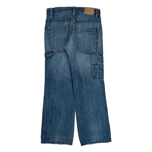 Ufo Wide Leg Carpenter Jeans - 28W 29L Blue Cotton