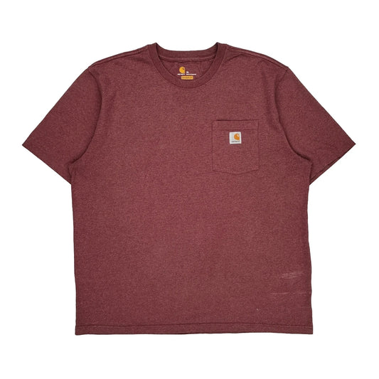 Original Fit Carhartt T-Shirt - XL Burgundy Cotton