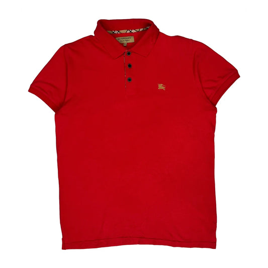 Burberry Polo Shirt - 2XL Red Cotton