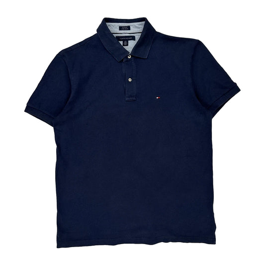 Tommy Hilfiger Polo Shirt - Large Navy Cotton