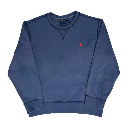 Polo By Ralph Lauren Sweatshirt - XL Navy Cotton Blend