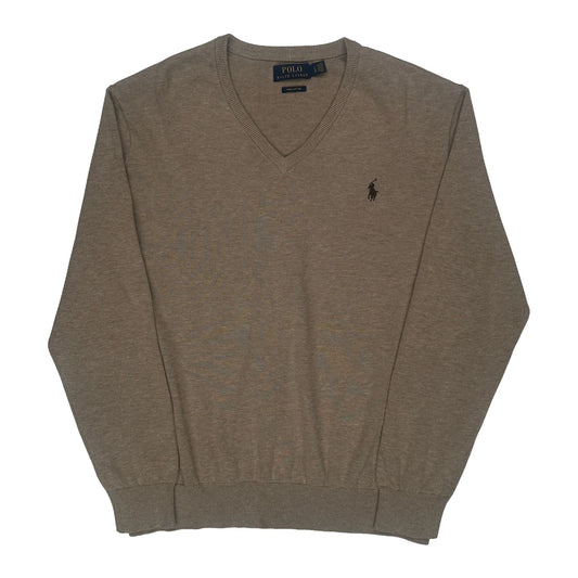 Vintage Polo By Ralph Lauren Jumper - Medium Beige Cotton