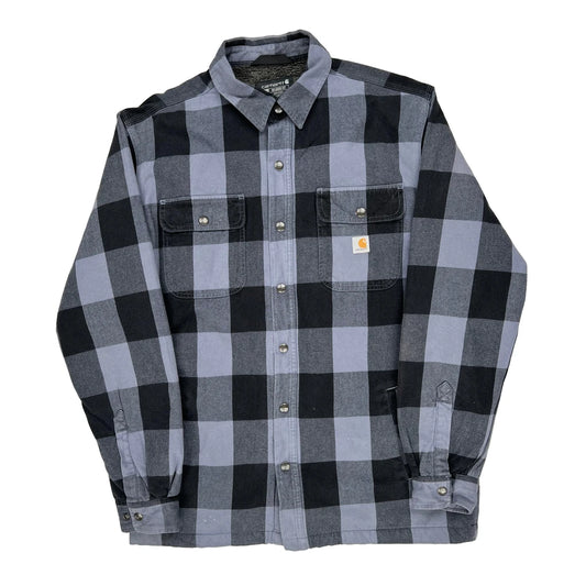 Carhartt Checked Jacket - Large Black Cotton