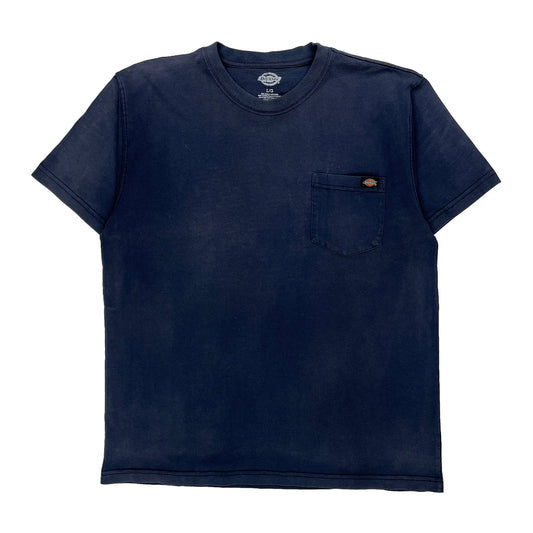 Dickies T-Shirt - Large Blue Cotton