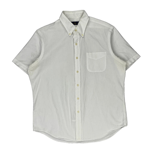 Ralph Lauren Short Sleeve Shirt - Large White Cotton