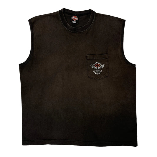 Black Hills Harley-Davidson Harley Davidson Graphic Vest - 2XL Black Cotton